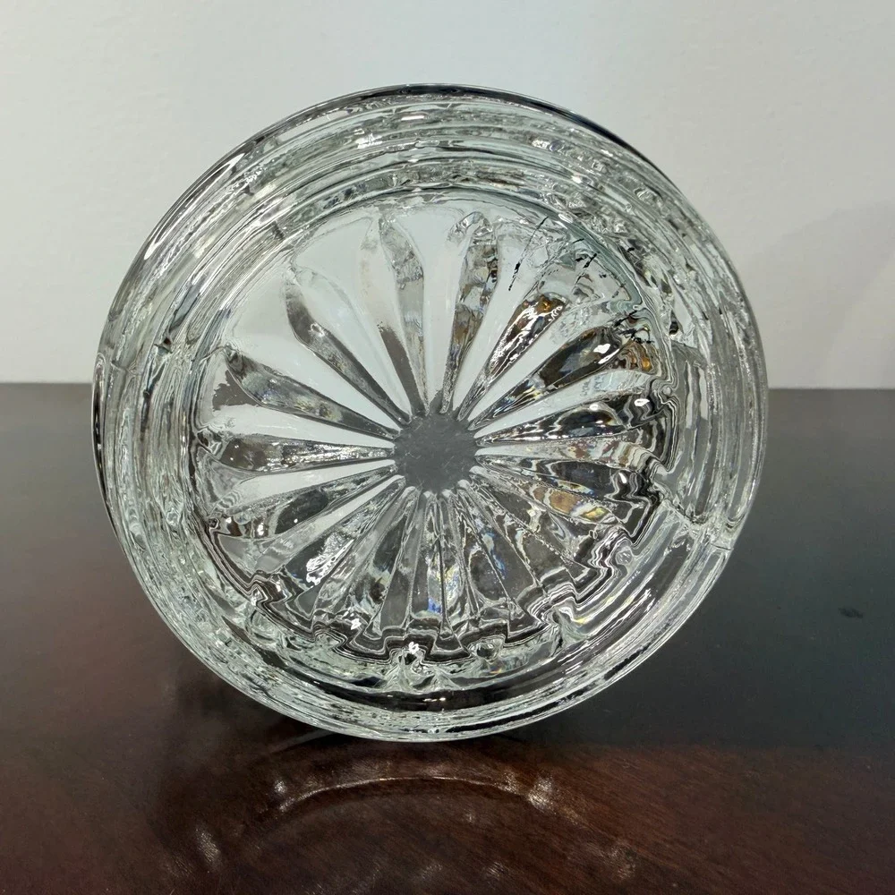 Vintage Federal‎ Windsor Glass Sugar Jam Jar Lid Vanity Button and Cain Pattern